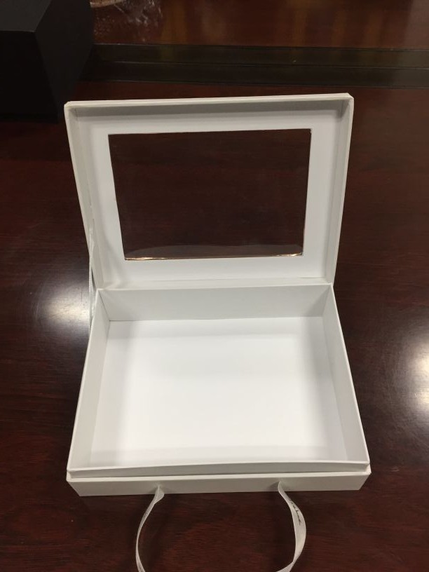 Paper gift box with bowknots,hardcover box with window,