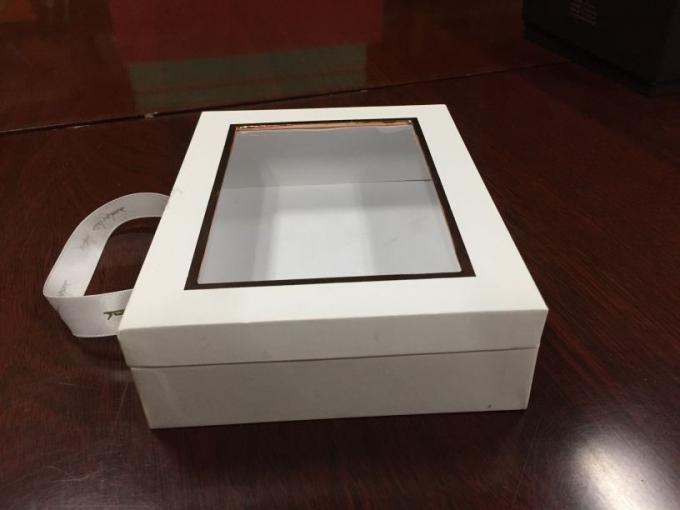 Paper gift box with bowknots,hardcover box with window,
