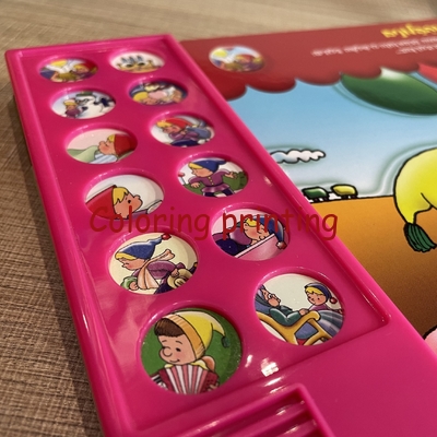 Book with music box, button book,customized buttons sound book,Music education book