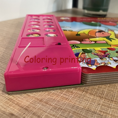 Book with music box, button book,customized buttons sound book,Music education book
