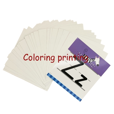 Customized Cheap English Word Learning Card Children Alphabet Learning Early Educational Paper Card Kids Flash Cards