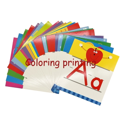 Customized Cheap English Word Learning Card Children Alphabet Learning Early Educational Paper Card Kids Flash Cards