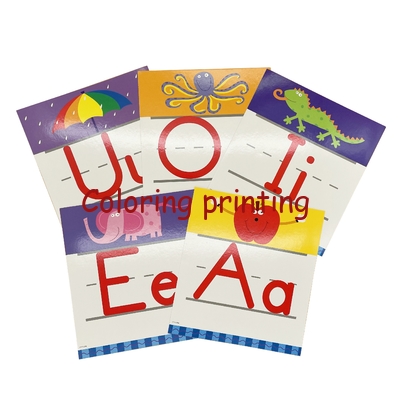 Customized Cheap English Word Learning Card Children Alphabet Learning Early Educational Paper Card Kids Flash Cards