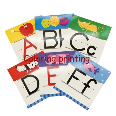 Customized Cheap English Word Learning Card Children Alphabet Learning Early Educational Paper Card Kids Flash Cards