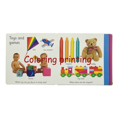 Factory Cheap Custom Rainbow Edge Shape Children Early Learning Board Book Printing