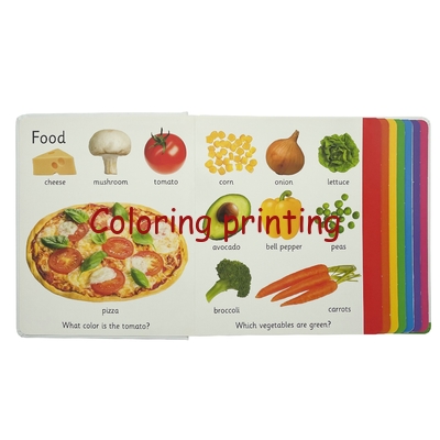 Factory Cheap Custom Rainbow Edge Shape Children Early Learning Board Book Printing