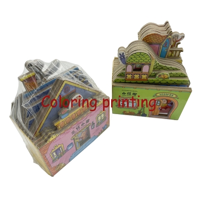 2024 Hot Sale Custom High Quality Children House-Shaped Board Book Printing Services with Castle Shape Die-Cut