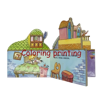 2024 Hot Sale Custom High Quality Children House-Shaped Board Book Printing Services with Castle Shape Die-Cut