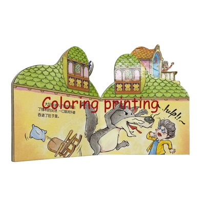 2024 Hot Sale Custom High Quality Children House-Shaped Board Book Printing Services with Castle Shape Die-Cut