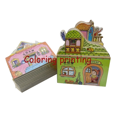2024 Hot Sale Custom High Quality Children House-Shaped Board Book Printing Services with Castle Shape Die-Cut