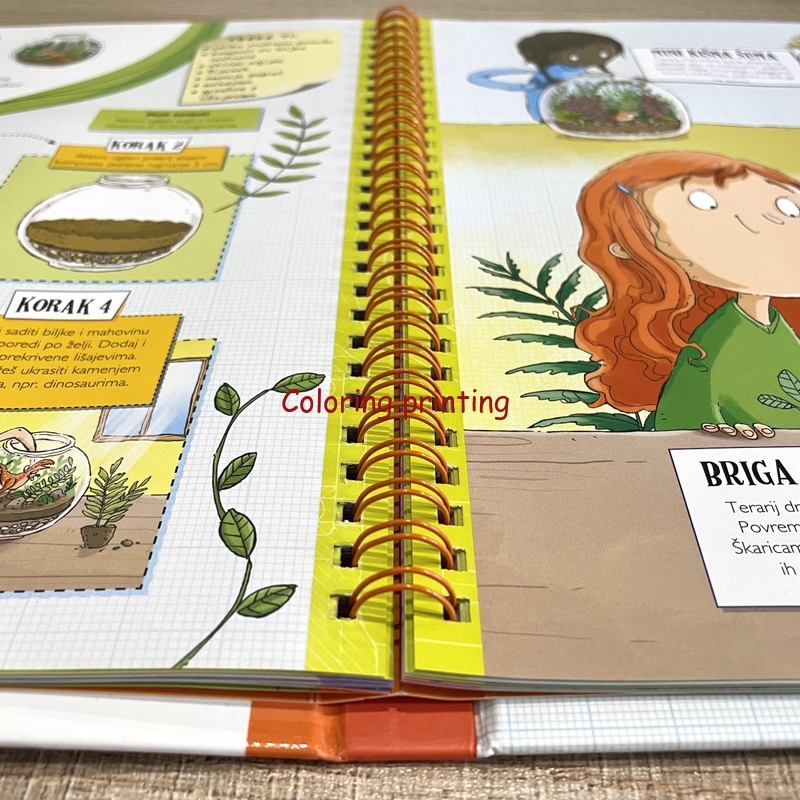 Spiral book,activity book,kids book,children book, hardcover book printing services