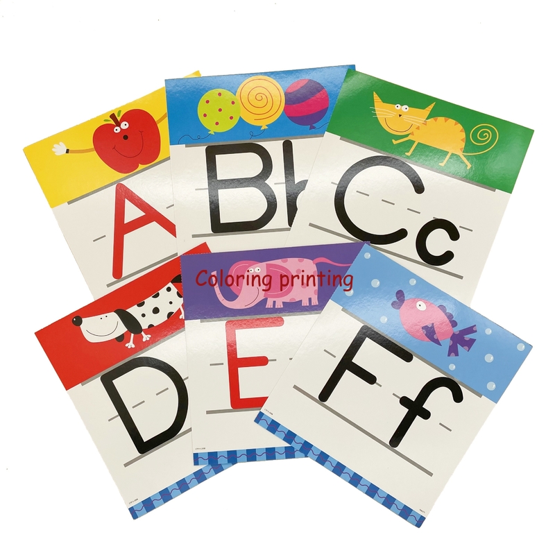 Customized Cheap English Word Learning Card Children Alphabet Learning Early Educational Paper Card Kids Flash Cards