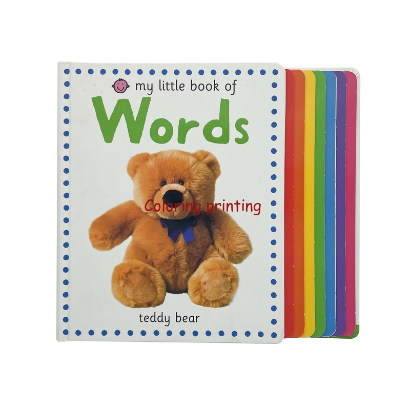 Factory Cheap Custom Rainbow Edge Shape Children Early Learning Board Book Printing