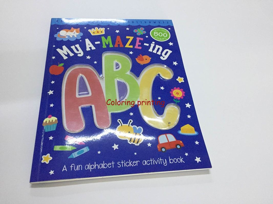 custom hardcover book printing, Sticker book,activity book,,rainbow color glitter, hardcover book printing services